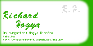 richard hogya business card