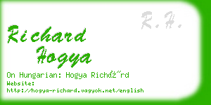 richard hogya business card